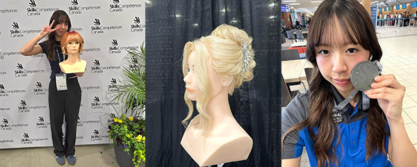 Hairstyling work at 2025 Skills Nationals