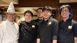 Asian Culinary students and chef instructor