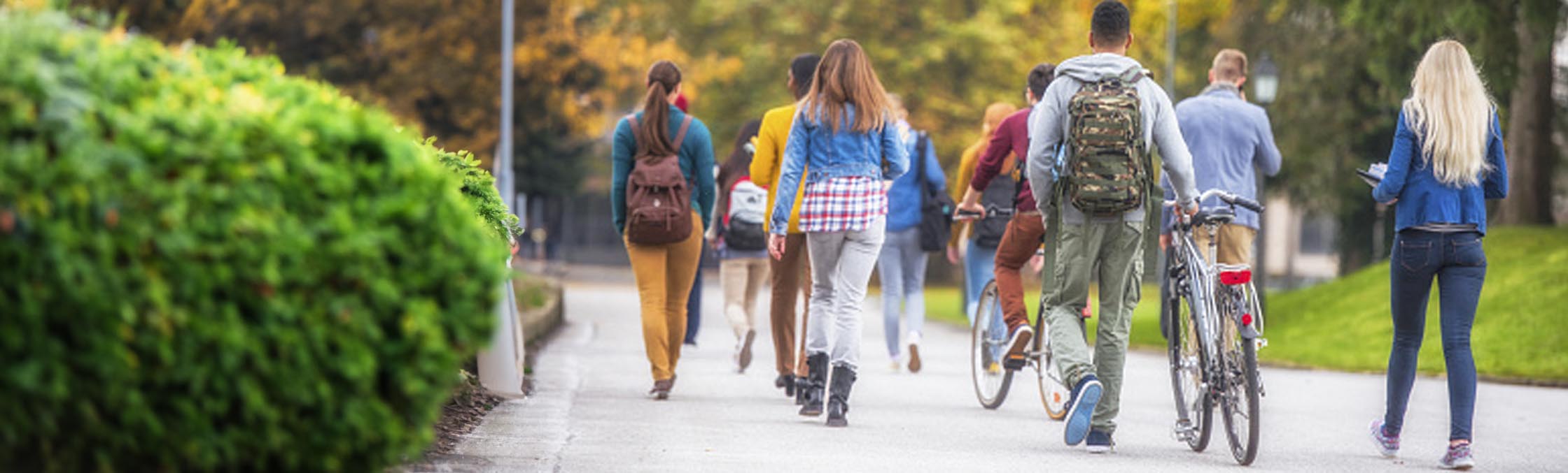 students going to school