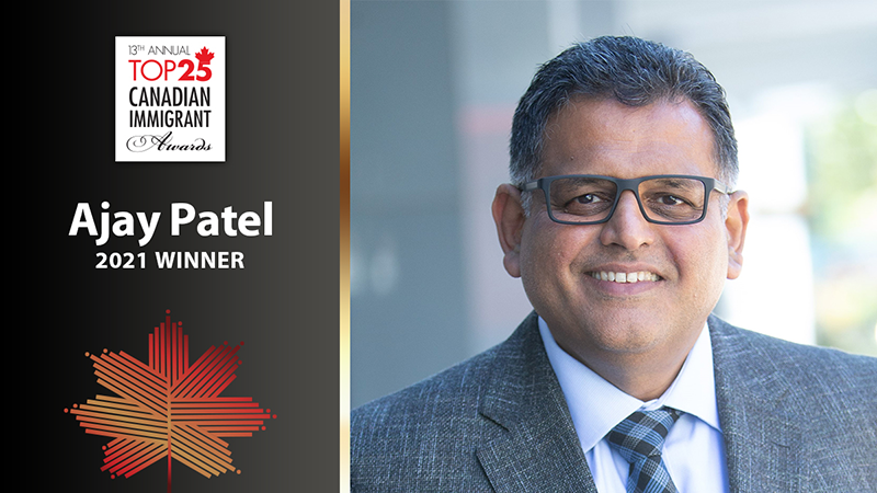 Ajay Patel Top 25 Canadian Immigrant Award
