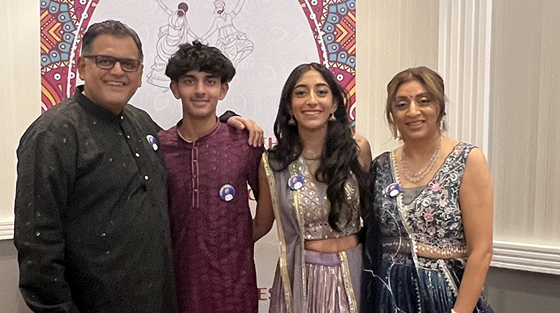 VCC President Ajay Patel and family