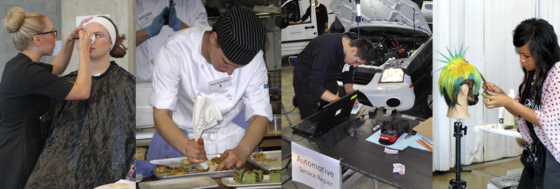 VCC students competing at the Skills Canada.