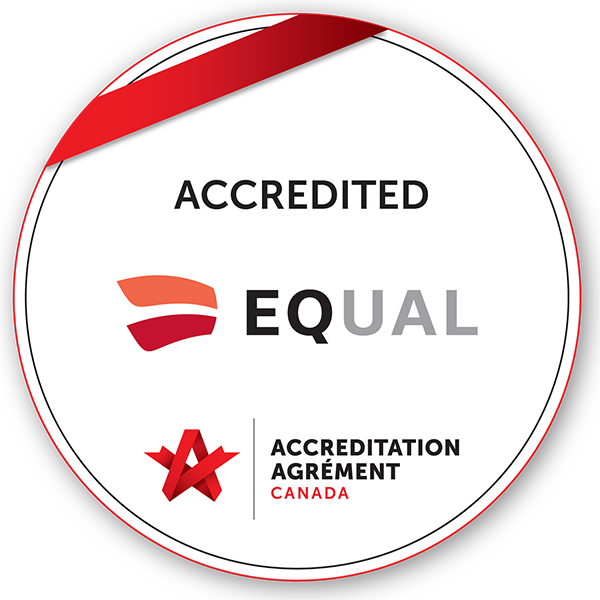 EQual Accredited with condintion - Accreditation Canada logo